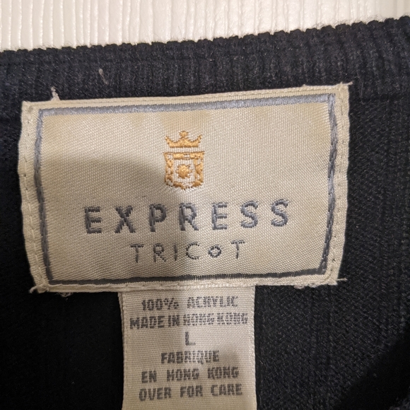 Express Women's size large Tricot long sleeve black sweater - Picture 2 of 3